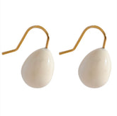 Alice White Enamel Drop Earrings